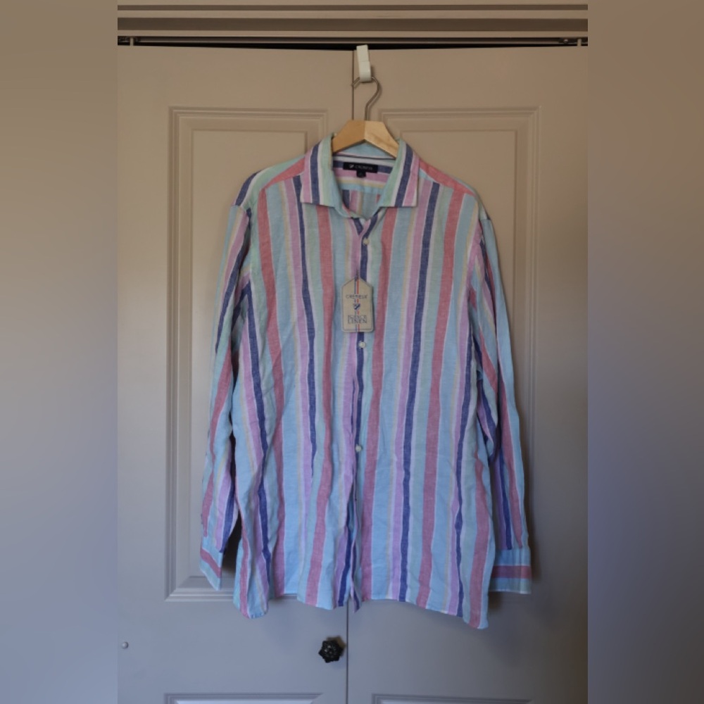 Colorful Striped Button-Up Shirt